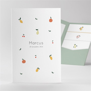 Faire-part naissance citrons et fruits
