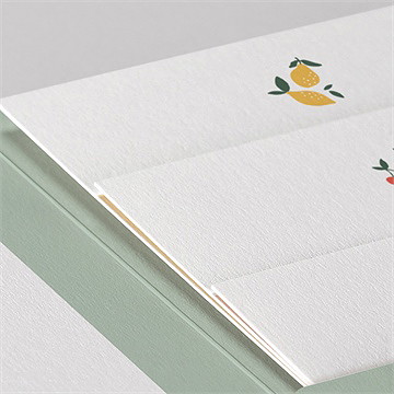 Faire-part naissance citrons et fruits - Détail du faire-part