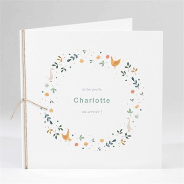 Faire-part naissance tendres animaux