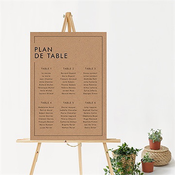 Plan de table mariage se rejoindre - Mise en situation