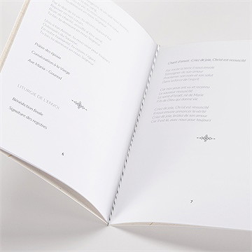 Livret de messe mariage se rejoindre - Mise en situation