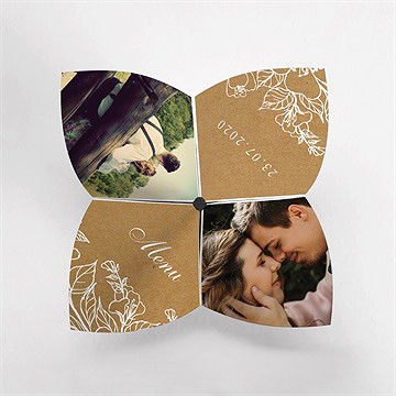 Menu mariage belle découverte cocotte - Vue du dessus