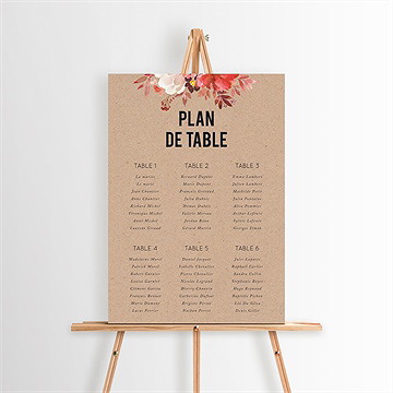 Plan de table mariage floral