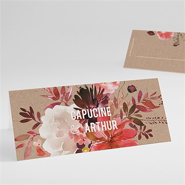 Marque-place mariage floral