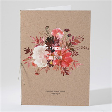 Livret de messe mariage floral
