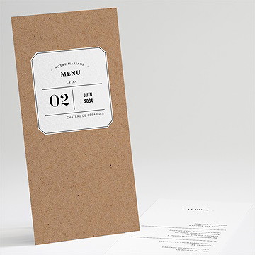 Menu mariage apothicaire