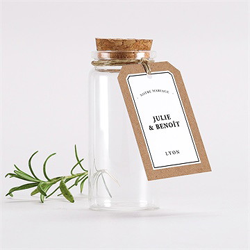 Mignonette mariage apothicaire étiquette