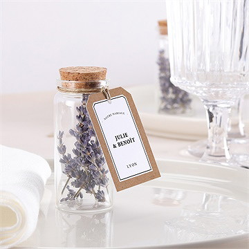 Mignonette mariage apothicaire étiquette - Mise en situation