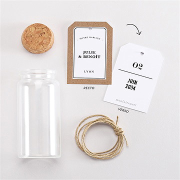 Mignonette mariage apothicaire étiquette - Vue d'ensemble