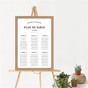 Plan de table mariage apothicaire - Mise en situation