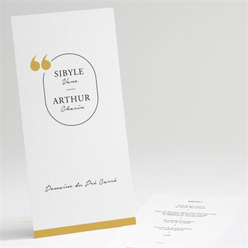 Menu mariage gatsby or