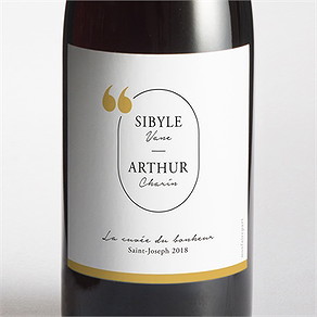 Etiquette de bouteille mariage gatsby