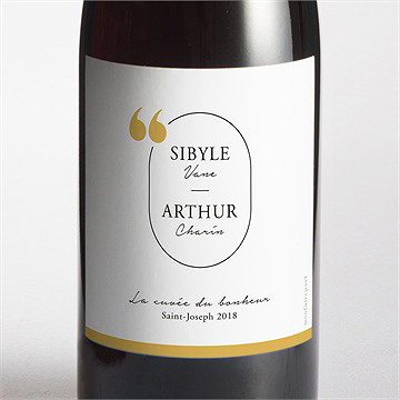 Etiquette de bouteille mariage gatsby