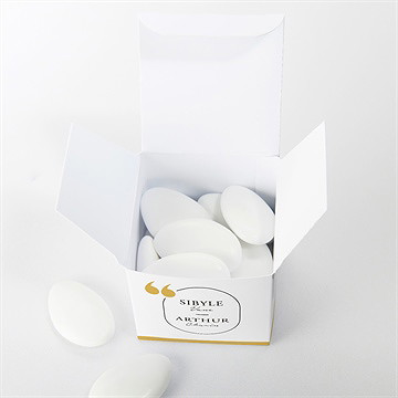 Boîte de dragées mariage gatsby - Intérieur de la boîte