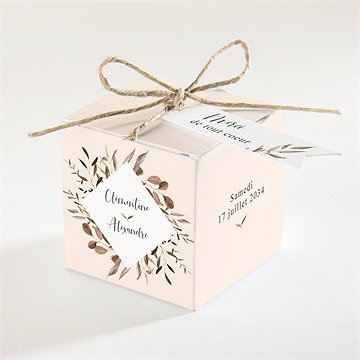 Boîte de dragées mariage virevoltant