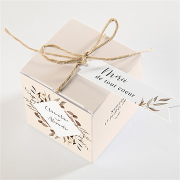 Boîte de dragées mariage virevoltant - Dessus de la boîte