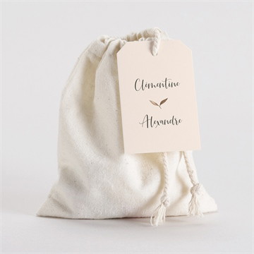 Pochon mariage  virevoltant