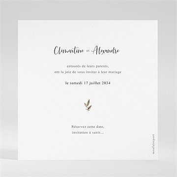 Save the Date mariage virevoltant - Dos de la carte