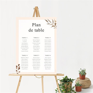 Plan de table mariage virevoltant - Mise en situation