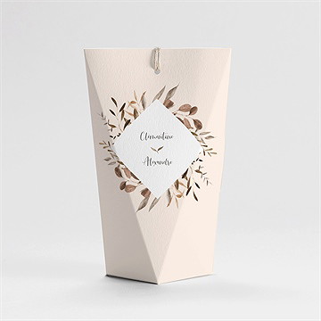 Boîte de dragées mariage virevoltant étui - Dos de la boîte