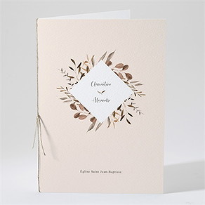 Livret de messe mariage virevoltant