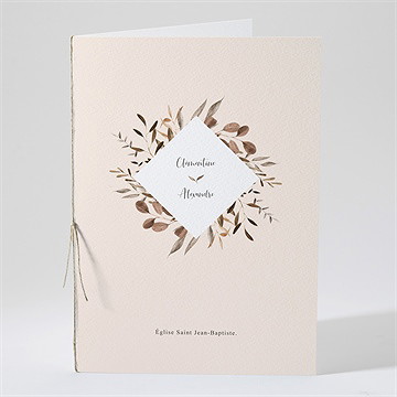 Livret de messe mariage virevoltant