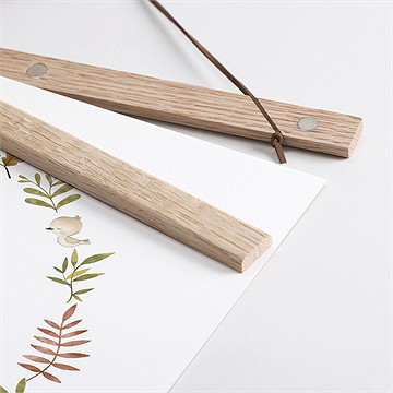 Affiche naissance mon renardeau - Détail des supports en bois