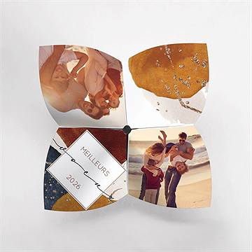 Carte de voeux eclatante - Vue du dessus