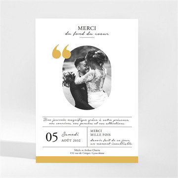 Remerciement mariage gatsby