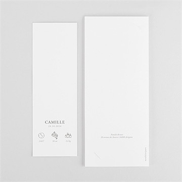 Faire-part naissance le photomaton - photomaton - Dos du faire-part