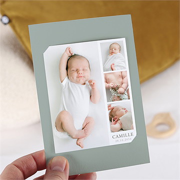 Faire-part naissance le photomaton duo