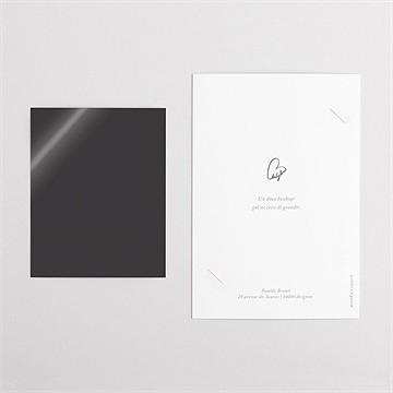 Faire-part naissance le photomaton duo - Dos du faire-part