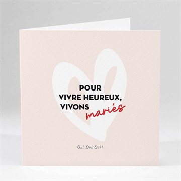 Faire-part mariage coeur