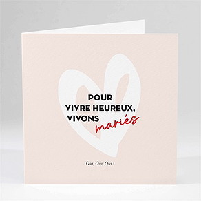 Faire-part mariage coeur