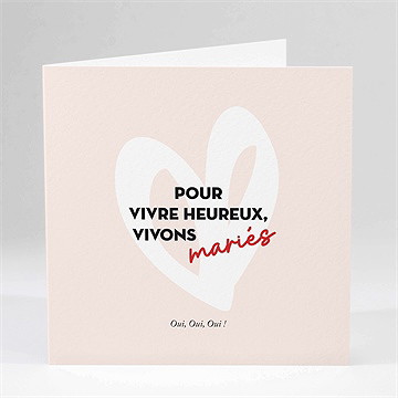 Faire-part mariage coeur