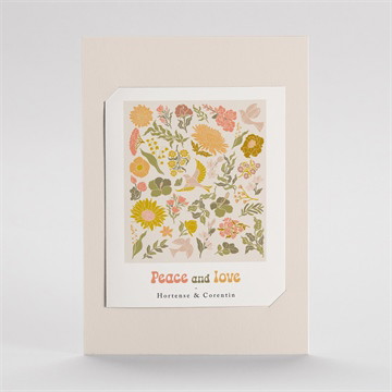 Faire-part mariage hippie chic duo