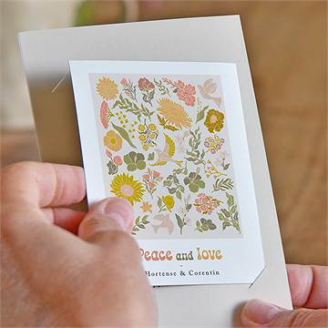 Faire-part mariage hippie chic duo - Mise en situation