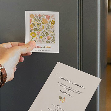 Faire-part mariage hippie chic duo - Mise en situation