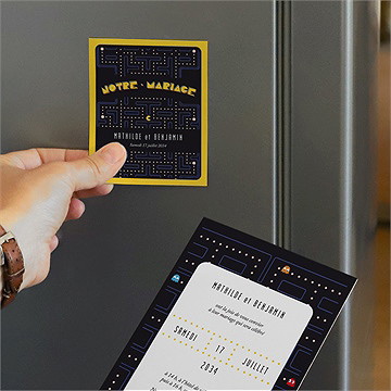 Faire-part mariage geek - Mise en situation