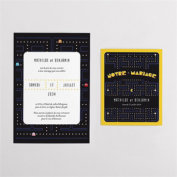 Faire-part mariage geek - Vue d'ensemble