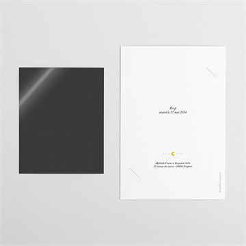 Faire-part mariage geek - Dos du faire-part