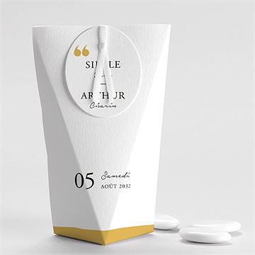 Boîte de dragées mariage gatsby étui