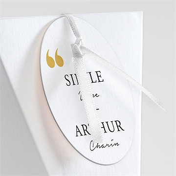 Boîte de dragées mariage gatsby étui - Détail de la boîte