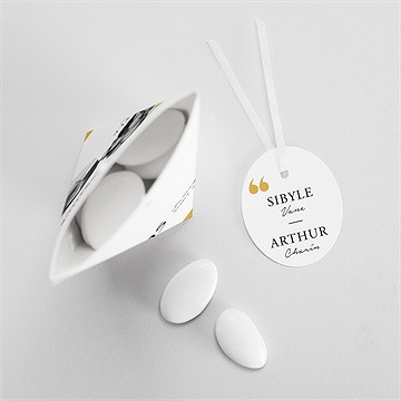 Boîte de dragées mariage gatsby étui - Intérieur de la boîte