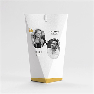 Boîte de dragées mariage gatsby étui - Dos de la boîte