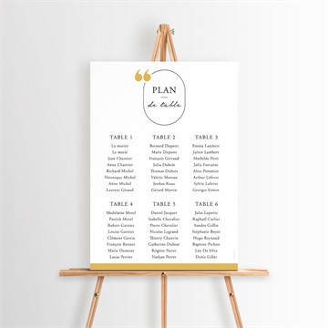 Plan de table mariage gatsby