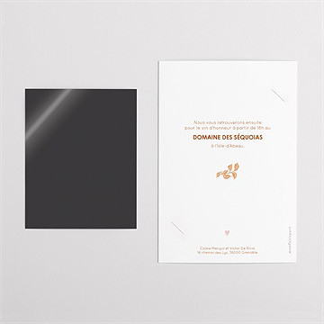 Faire-part mariage hippie - Dos du faire-part