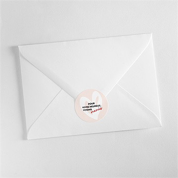 Sticker mariage coeur - Mise en situation
