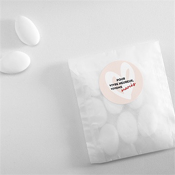 Sticker mariage coeur - Mise en situation