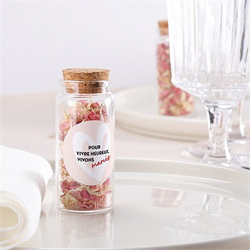 Mignonette mariage coeur sticker - Mise en situation